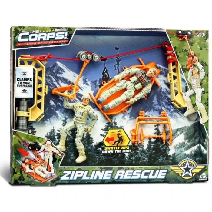 Mey İthalat® Zipline Rescue Asker Oyun Seti
