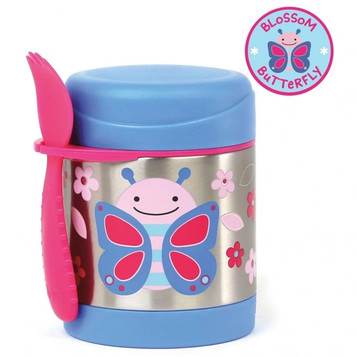Mey İthalat®   Zoo Paslanmaz Çelik Termos 325 ml Kelebek