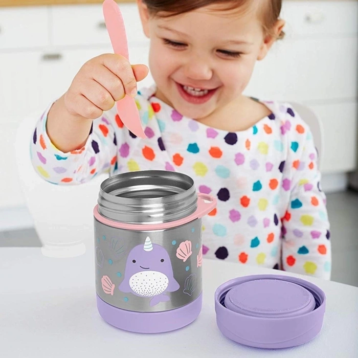 Mey İthalat®   Zoo Paslanmaz Çelik Termos 325 ml Narwhal