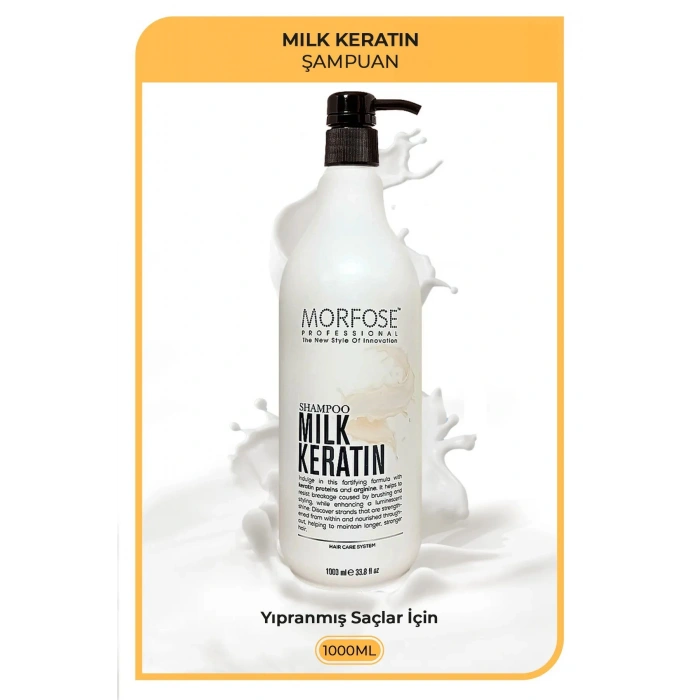 Milk Keratin Şampuan 1000 ML - Besleyici Koruyucu Etki
