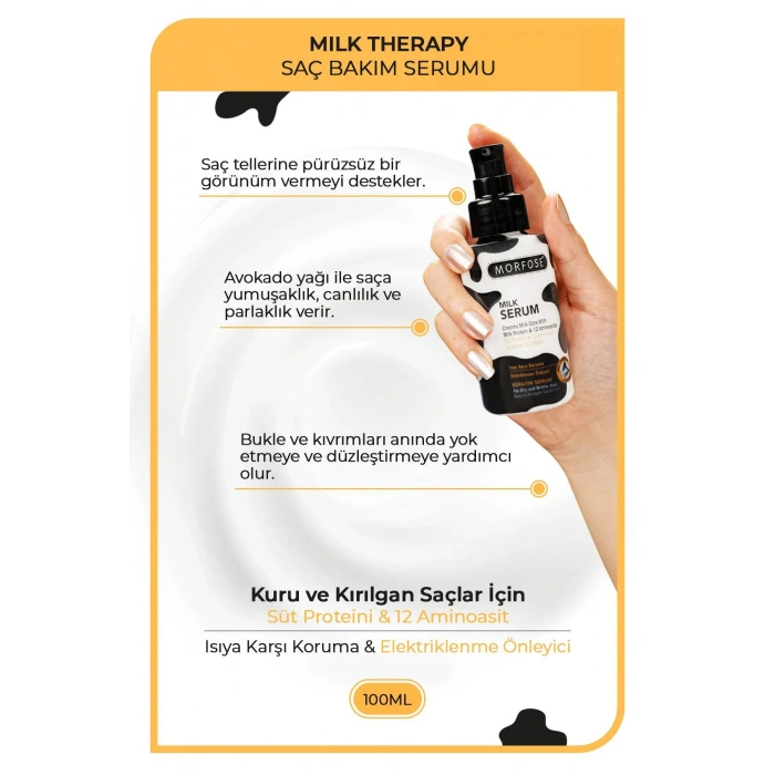 Milk Therapy Kremsi Saç Serum 100 ML - Onarıcı Bakım - mrfs