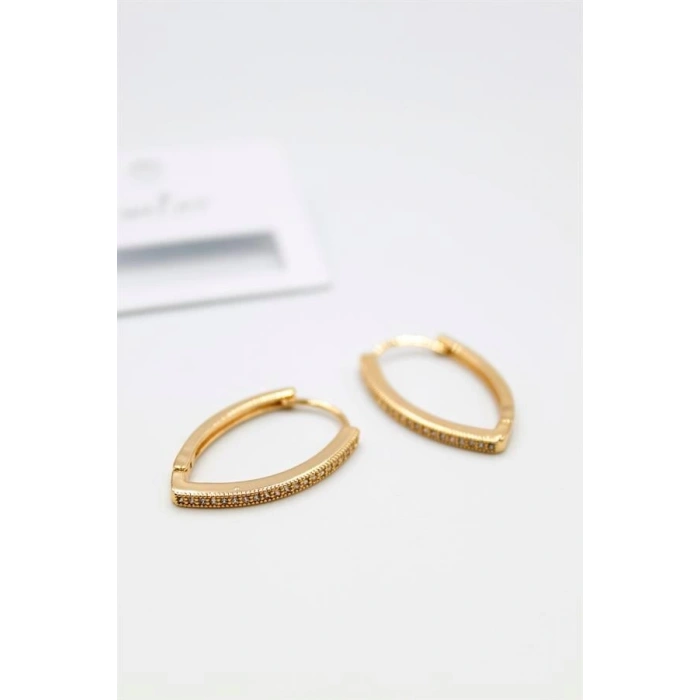 Oval Halka Küpe - Altın