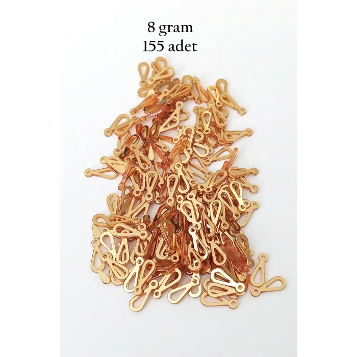 Oya Abiye Bileklik Kolye Pleksi Metalik Plastik Pul Altın Renk 8 gram 155 adet - BNC482