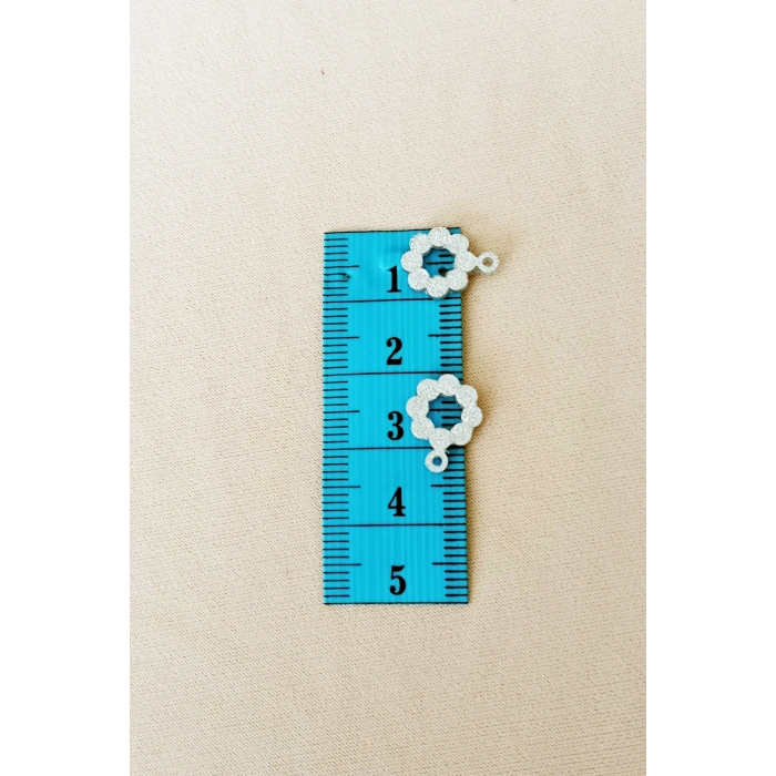 Oya Abiye Bileklik Kolye Pleksi Metalik Plastik Pul Gümüş Renk 24 gram 105 adet - BNC561