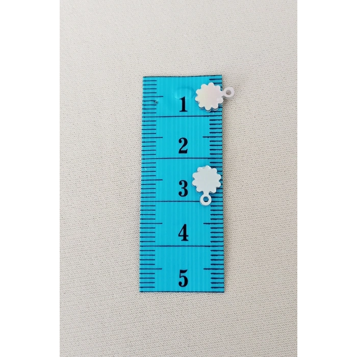 Oya Abiye Bileklik Kolye Pleksi Metalik Plastik Pul Gümüş Renk 8 gram 100 adet - BNC518