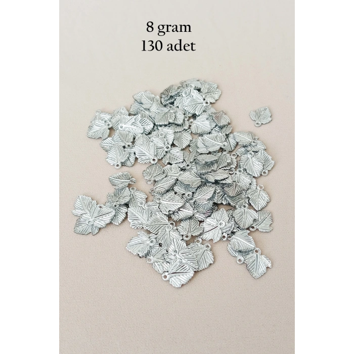 Oya Abiye Bileklik Kolye Pleksi Metalik Plastik Pul Gümüş Renk 8 gram 130 adet - BNC507