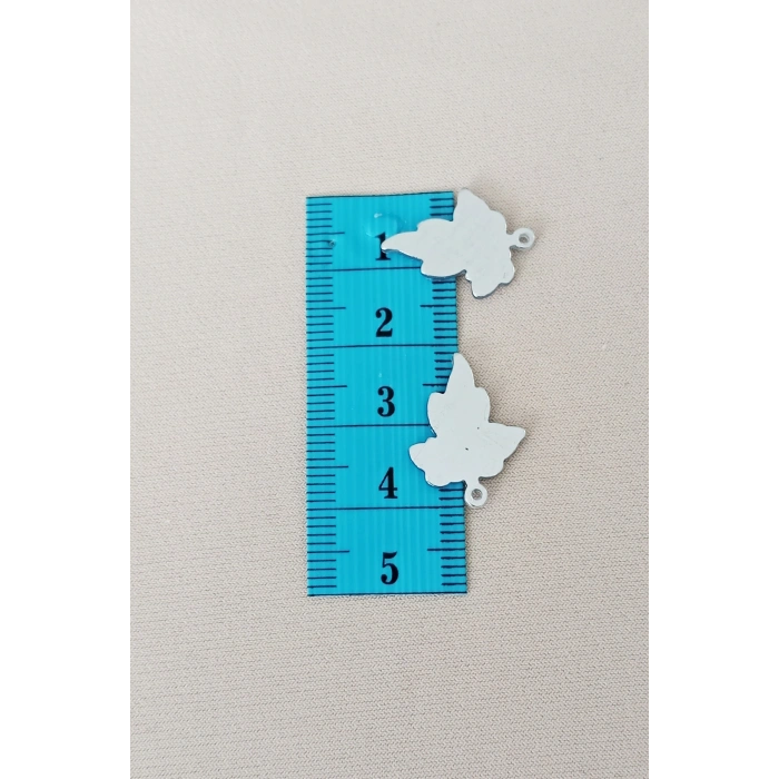 Oya Abiye Bileklik Kolye Pleksi Metalik Plastik Pul Gümüş Renk 8 gram 30 adet - BNC532