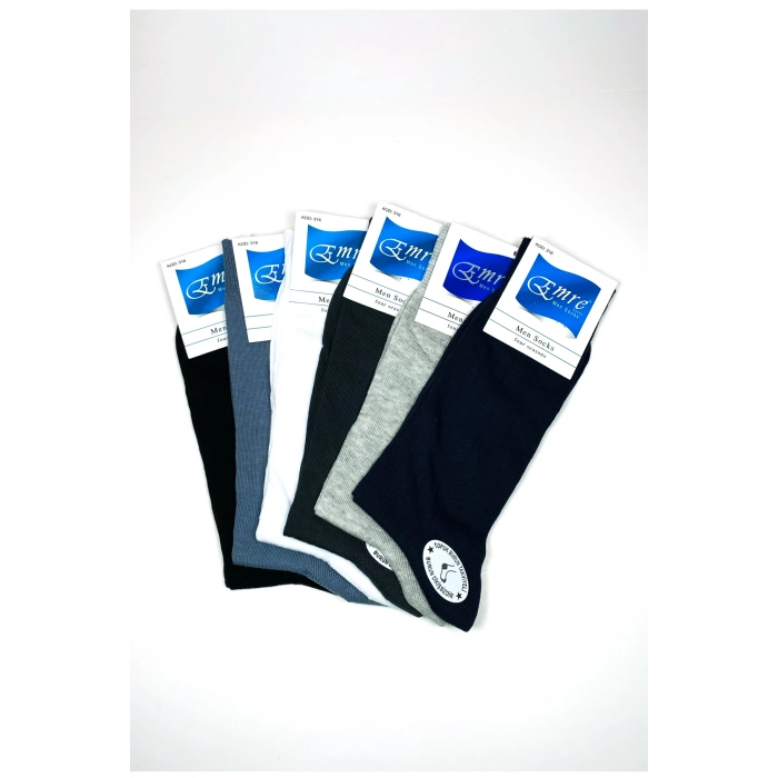 Penye Yazlık Erkek Çorap Burun Dikişsiz Takviyeli Topuk ve Burun 6 çift