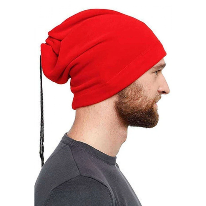 Polar Unisex İpli Bere ve Boyunluk Kırmızı
