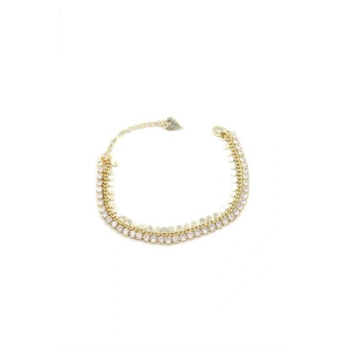 Pullu Su Yolu Bileklik - Altın