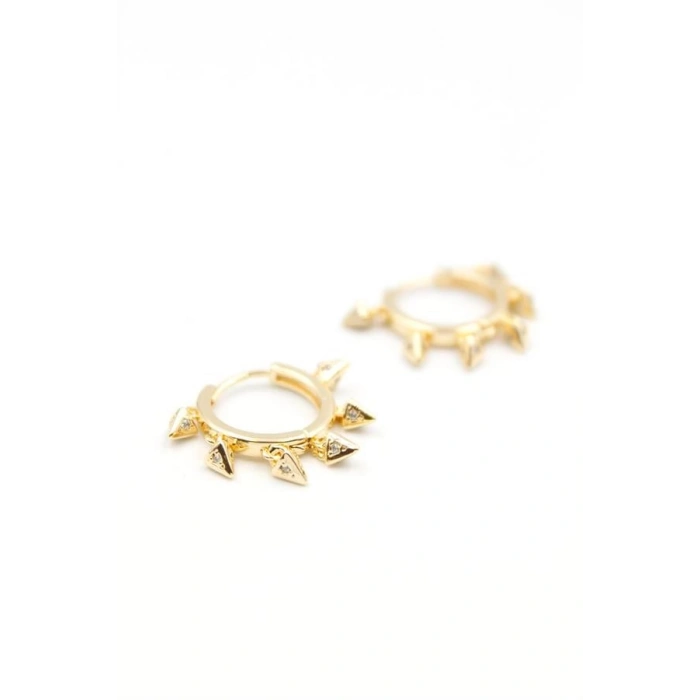 Sallantılı Halka Küpe - Altın