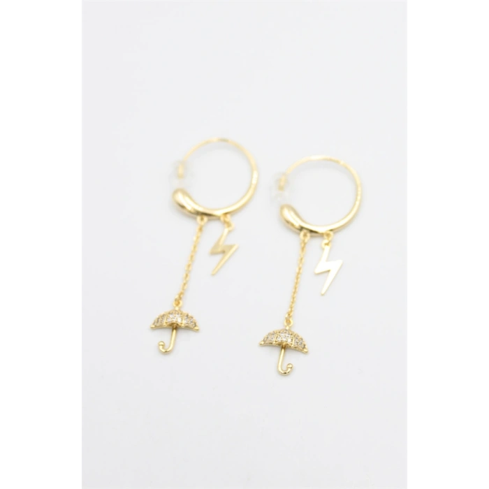 Şemsiye Küpe - Altın