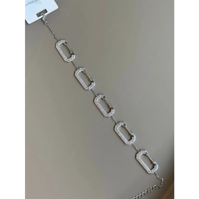 Taşlı Bileklik - Gümüş