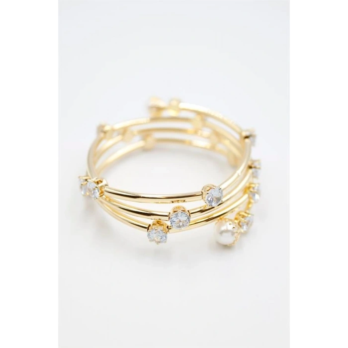 Taşlı Bilezik - Altın