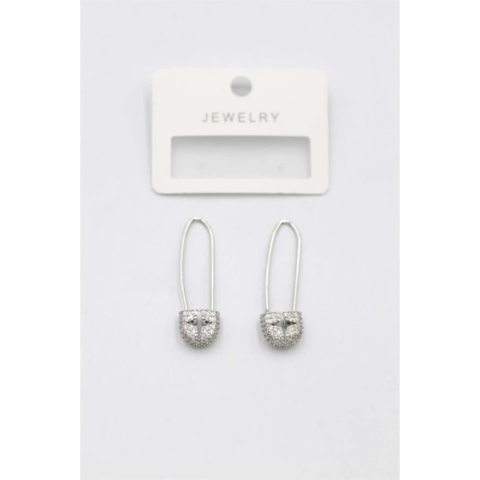 Taşlı Filkete Küpe - Gümüş