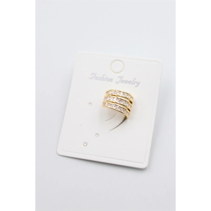 Taşlı Kıkırdak Küpe - Altın