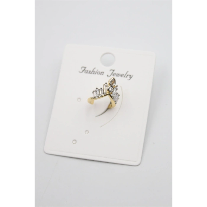 Taşlı Kıkırdak Küpe - Altın