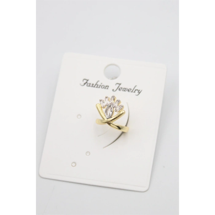 Taşlı Kıkırdak Küpe - Altın