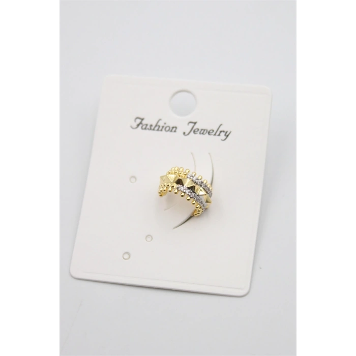 Taşlı Kıkırdak Küpe - Altın