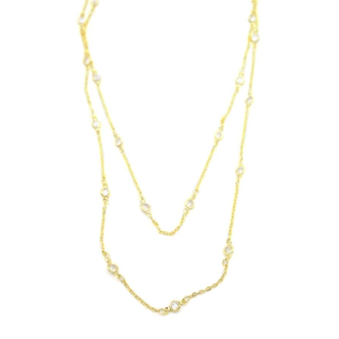 Taşlı Kolye - Altın