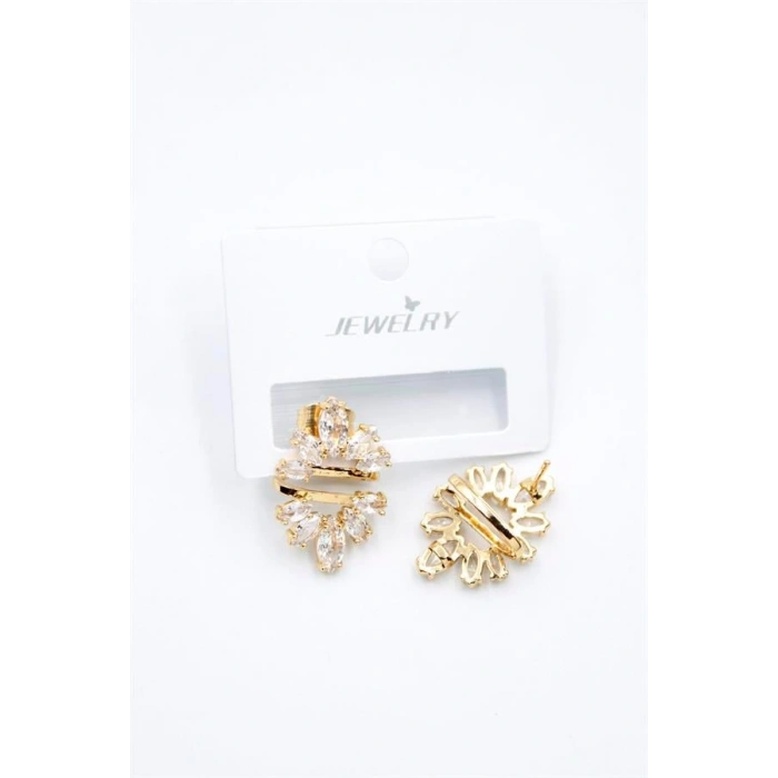 Taşlı Küpe - Altın