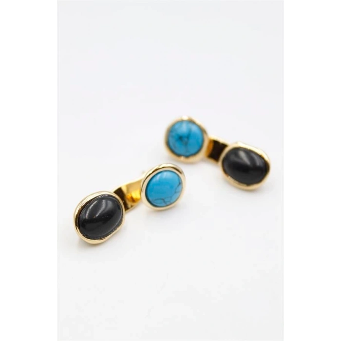 Taşlı Küpe - Altın