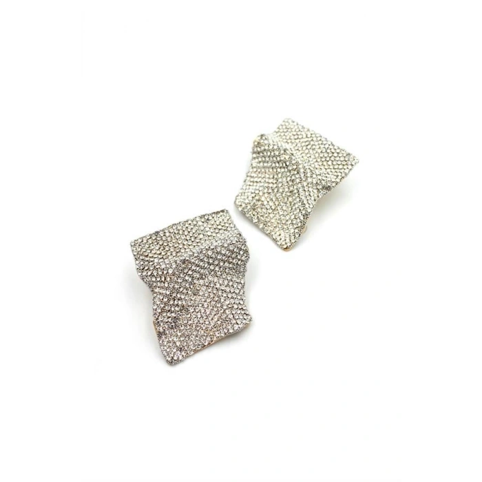 Taşlı Küpe - Beyaz