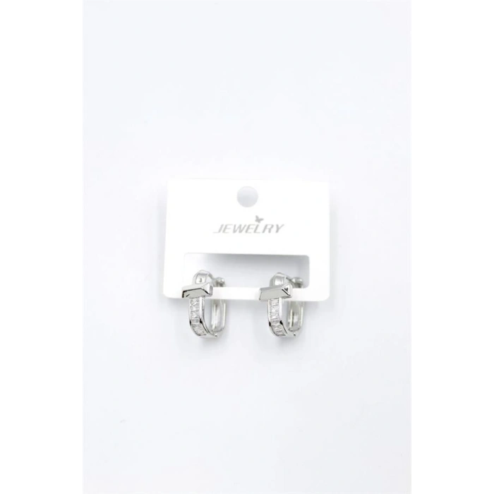 Taşlı Küpe - Gümüş