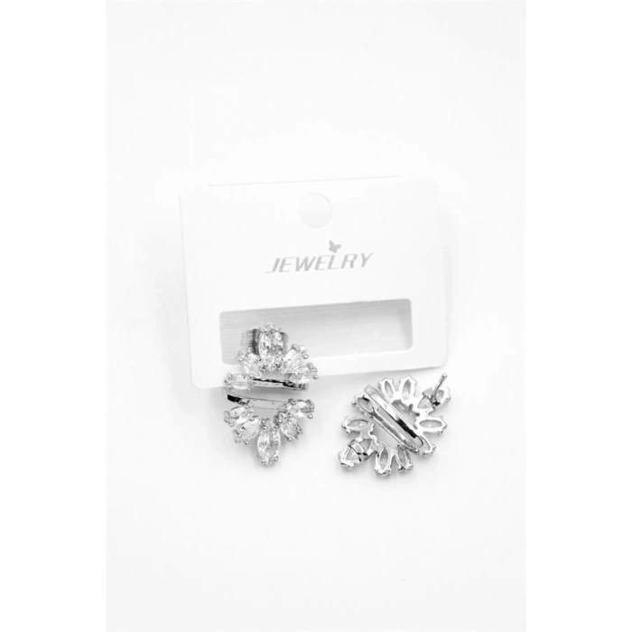 Taşlı Küpe - Gümüş