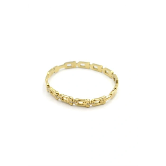 Taşlı Tf Bilezik - Altın