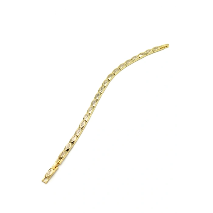 Taşlı VİP Bileklik - Altın