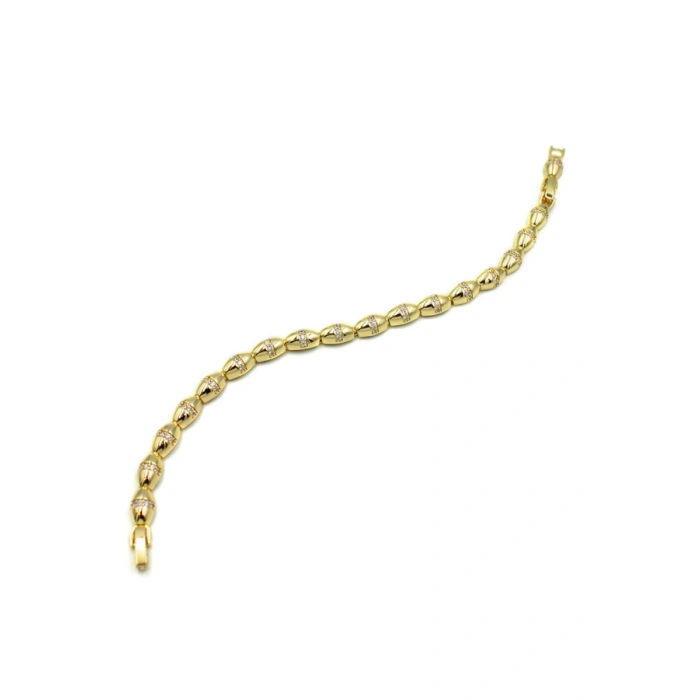 Taşlı VİP Bileklik - Altın