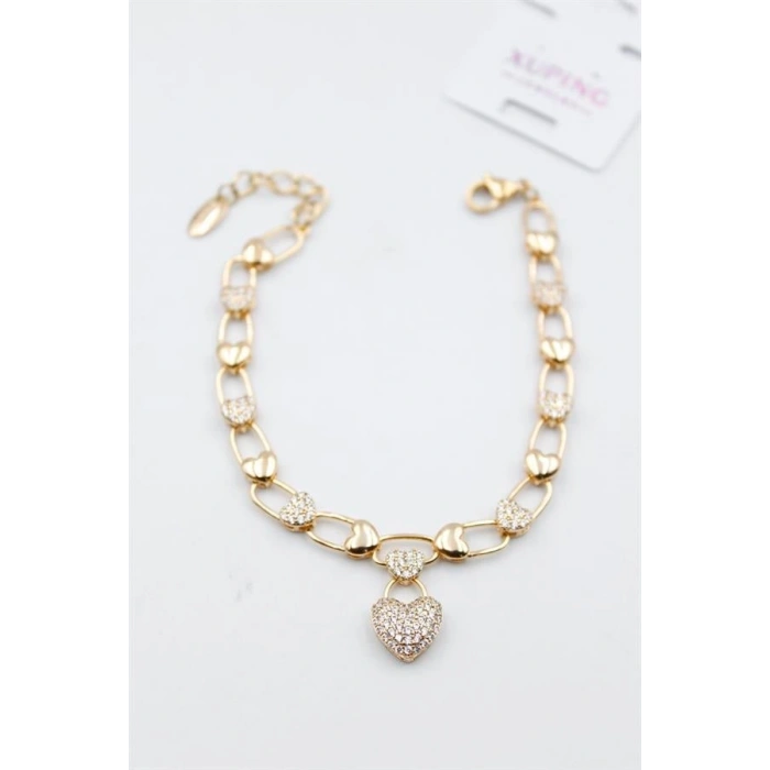 Taşlı Vip Bileklik - Rose