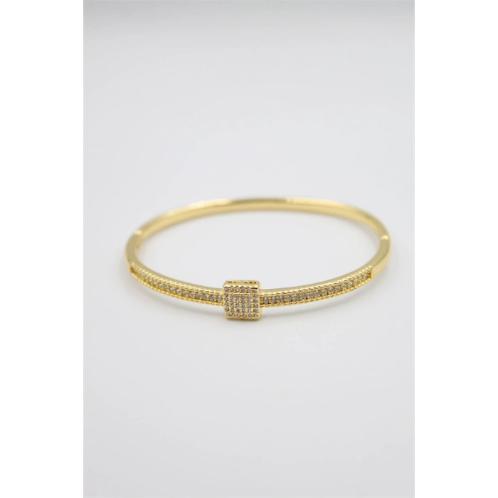 Taşlı Vip Bilezik - Altın