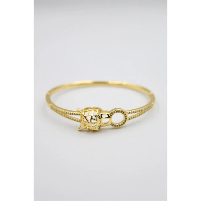 Taşlı Vip Bilezik - Altın