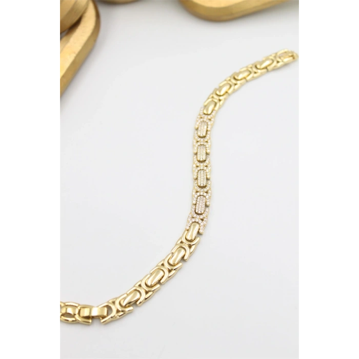 Taşlı Xuping Bileklik - Altın