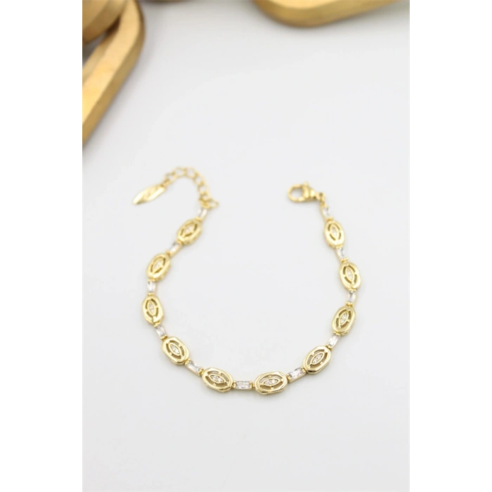 Taşlı Xuping Bileklik - Altın