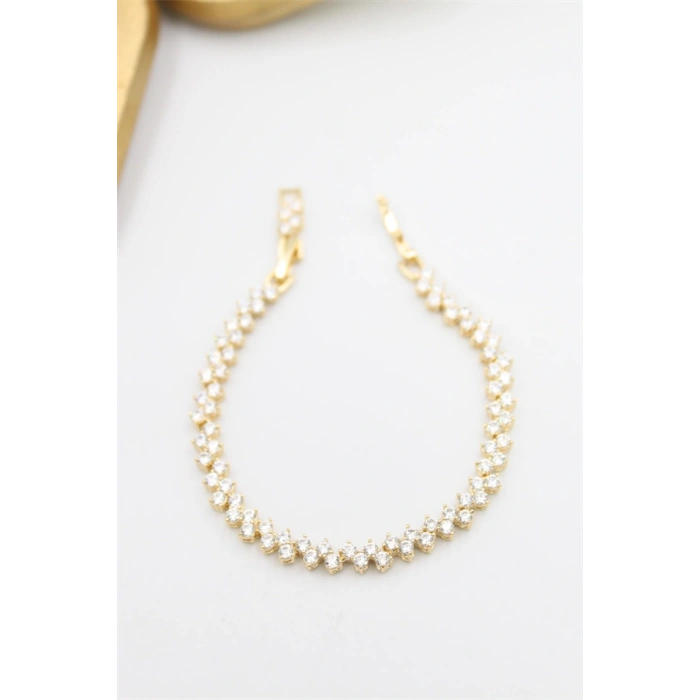 Taşlı Xuping Vip Bileklik - Altın