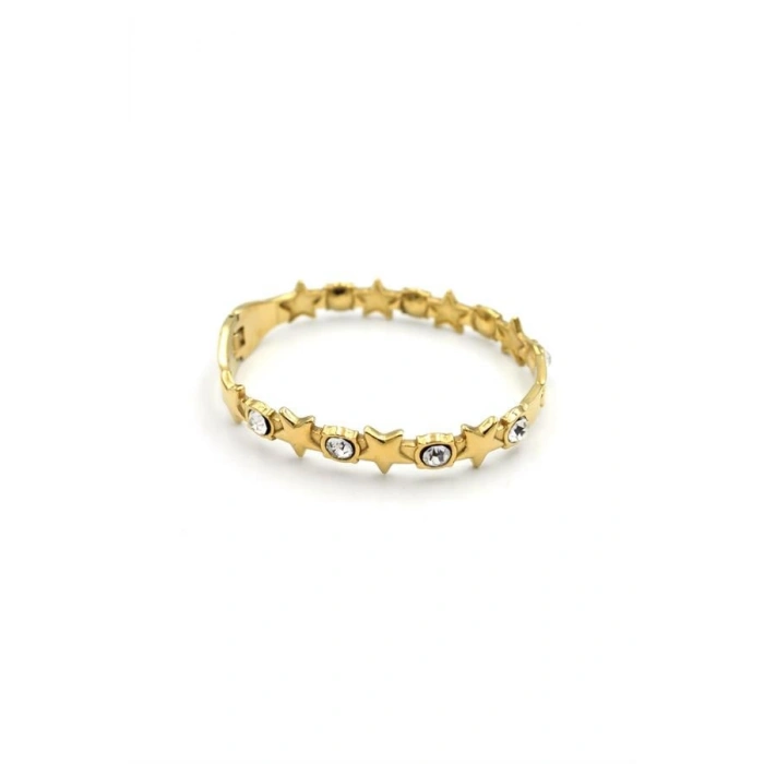 Taşlı Yıldız Bilezik - Altın
