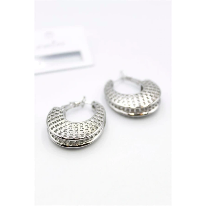 Telkari Halka Küpe - Gümüş