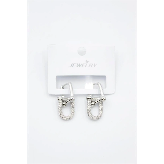 Tf Zincir Küpe - Gümüş