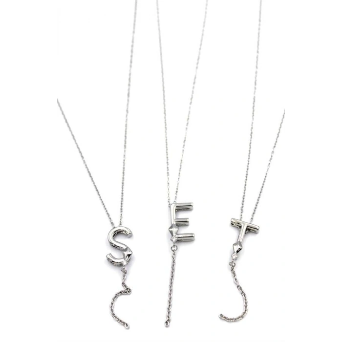 Uzak Şehir Harf Kolye - Gümüş