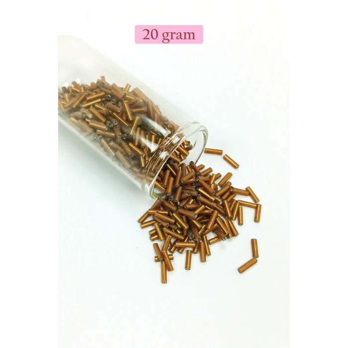 Uzun Boru Kesme Boncuk Çap 2mm Uzunluk 10 mm - 4 Renk - Toplam 80 Gram - BNC426