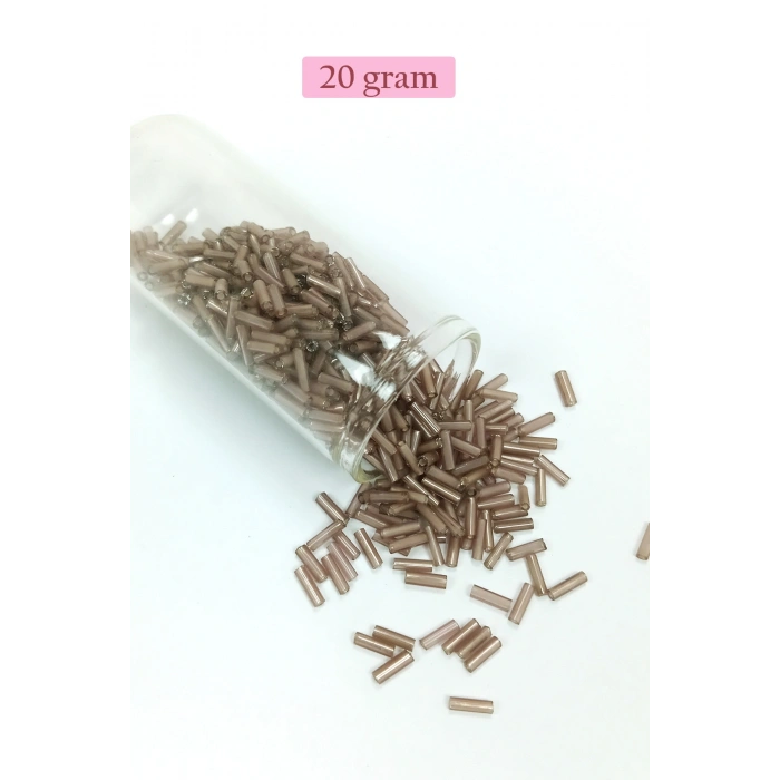 Uzun Boru Kesme Boncuk Çap 2mm Uzunluk 10 mm - 4 Renk - Toplam 80 Gram - BNC433