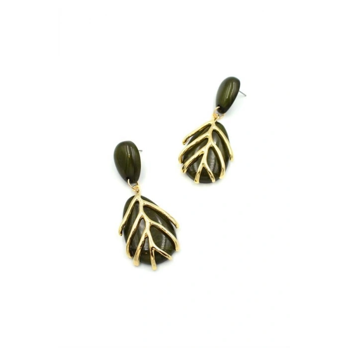 Yaprak Küpe - Yeşil