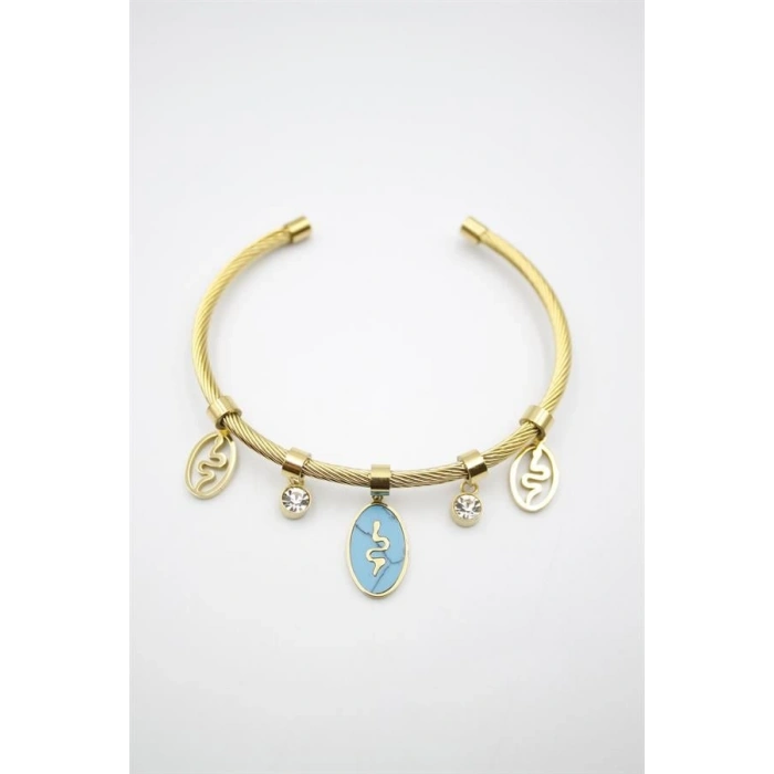 Yılan Örgü Bilezik - Altın