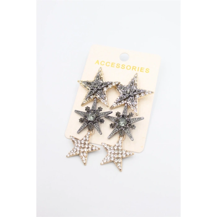 Yıldız Küpe - Siyah