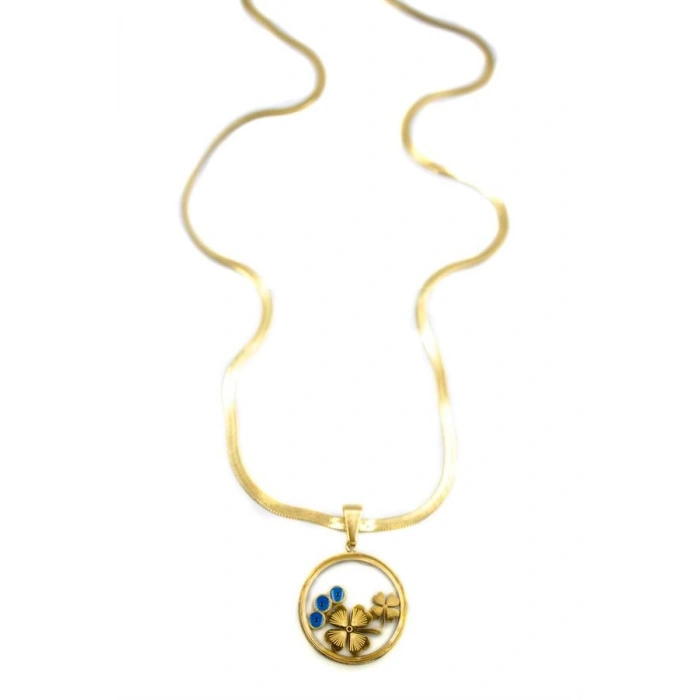 Yoncalı Fanus İtalyan Kolye - Altın