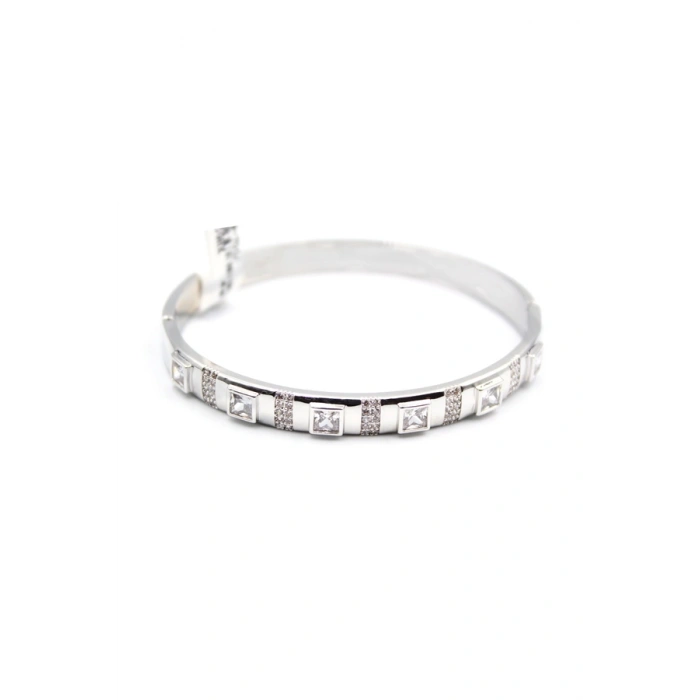 Zirkon Taşlı Bilezik - Gümüş