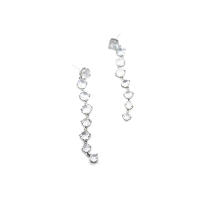 Zirkon Taşlı Küpe - Gümüş